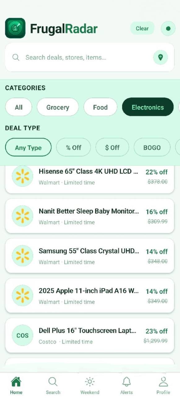 FrugalRadar deals